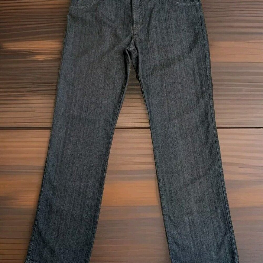 ALBERTO Mens Black Revolution Denim Stretch Modern Fit Super T400 Jeans 40x34